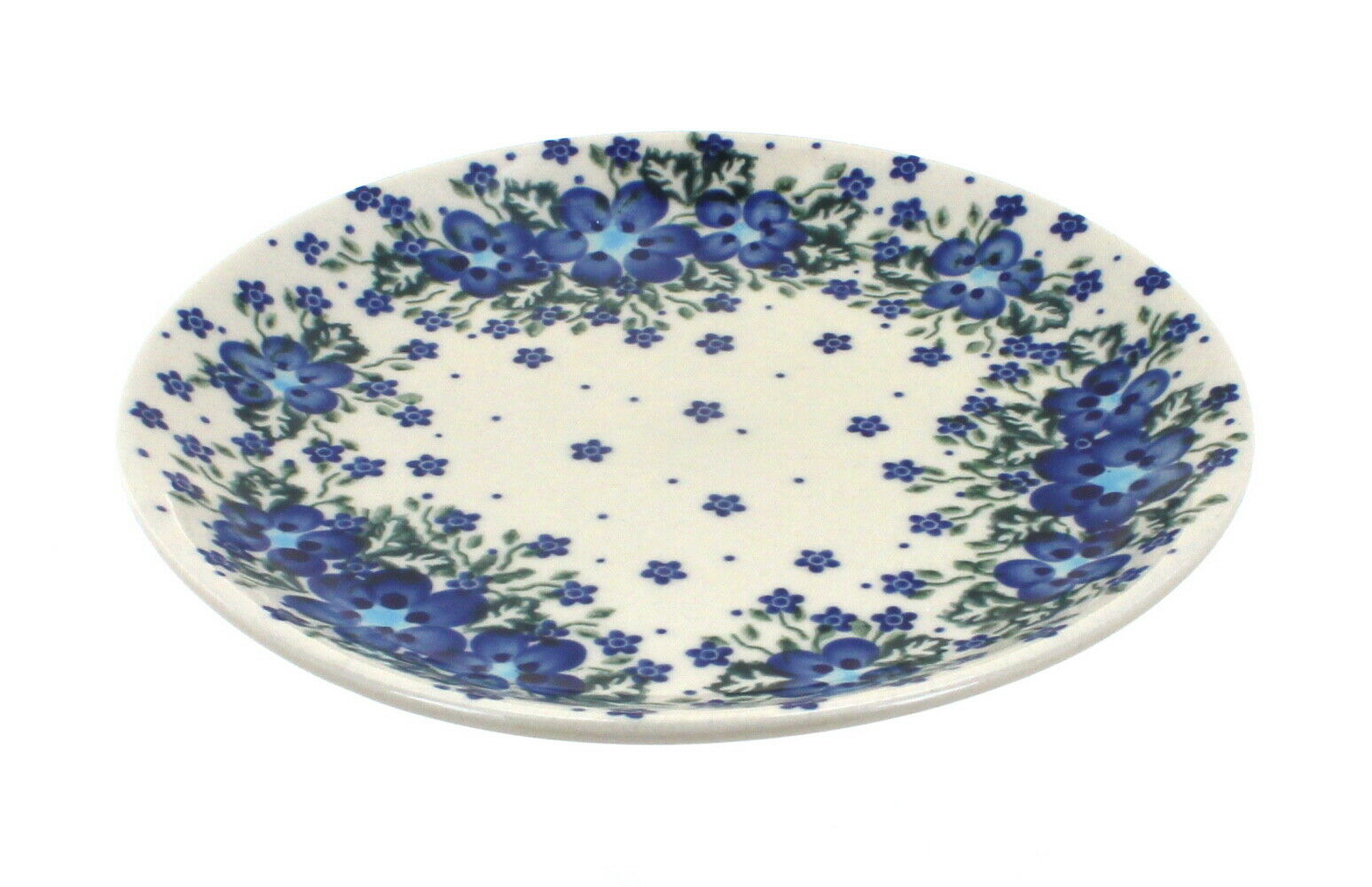 Blue Rose Polish Pottery Melanie Dessert Plate