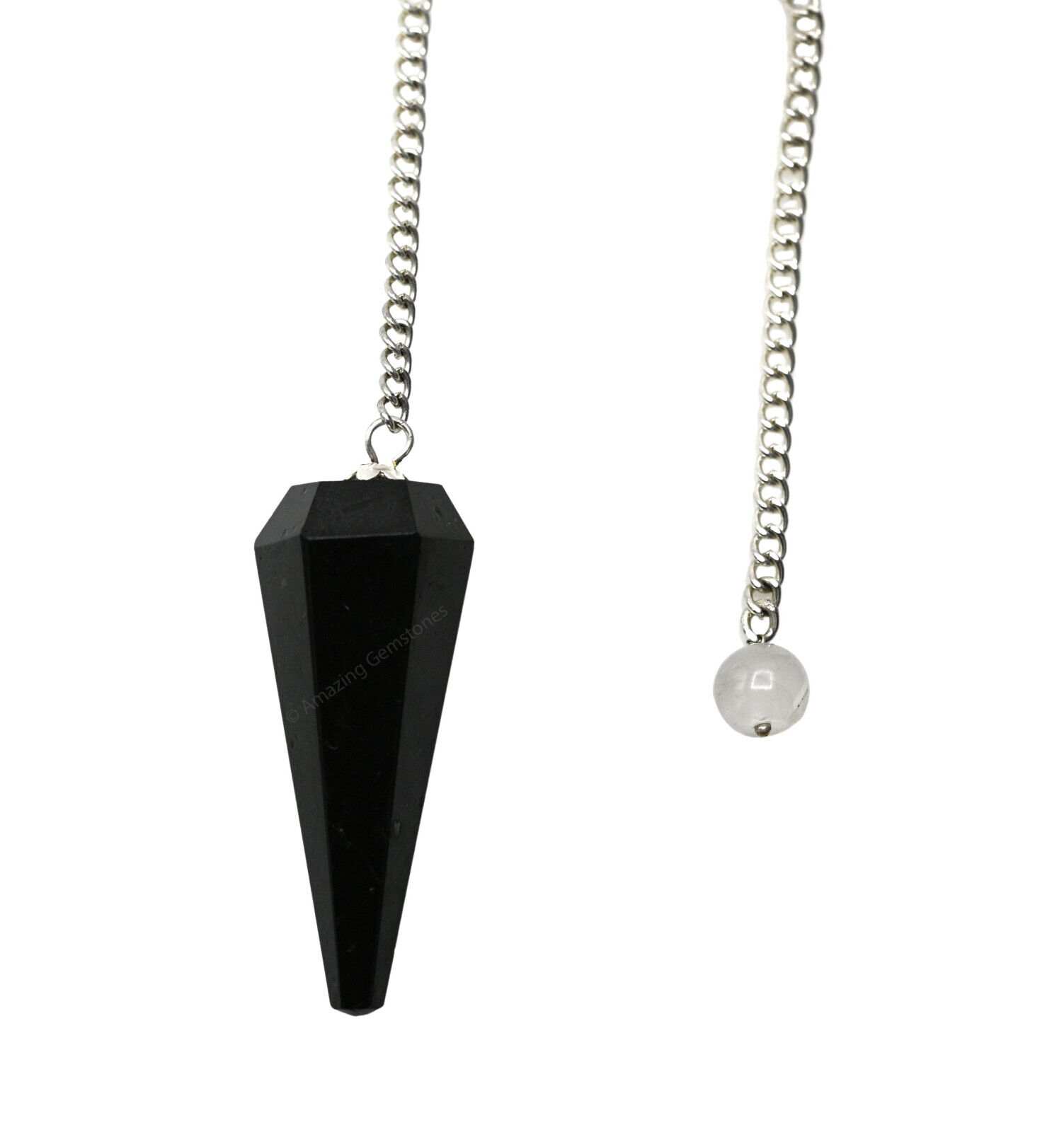 Black Tourmaline Dowsing Crystal Pendulum