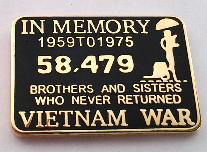In Memory Of The Vietnam War (small 7/8") Military Hat Pin 15843 Ho