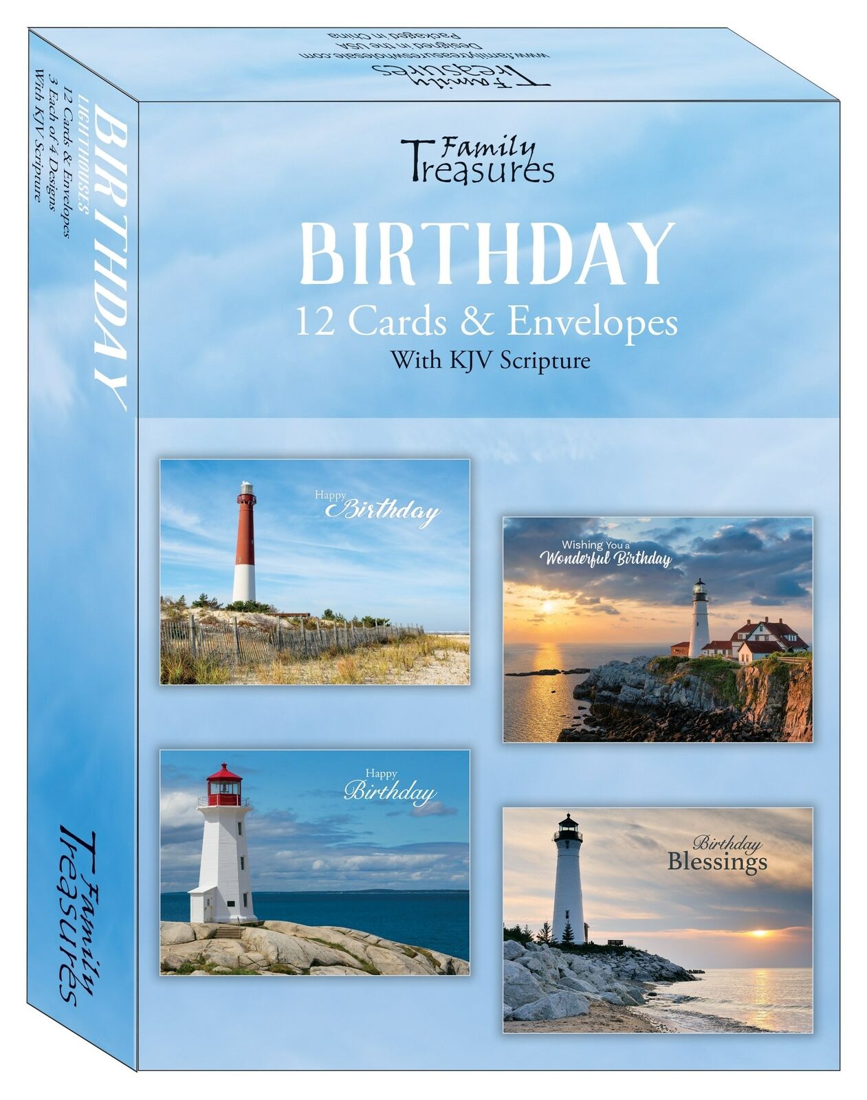 Card-boxed-birthday-lighthouses (box Of 12)