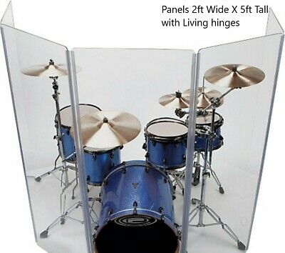 Drum Shield Ds4 L 5 Section Drum Shield Acrylic Drum Panels With Flexible Hinges
