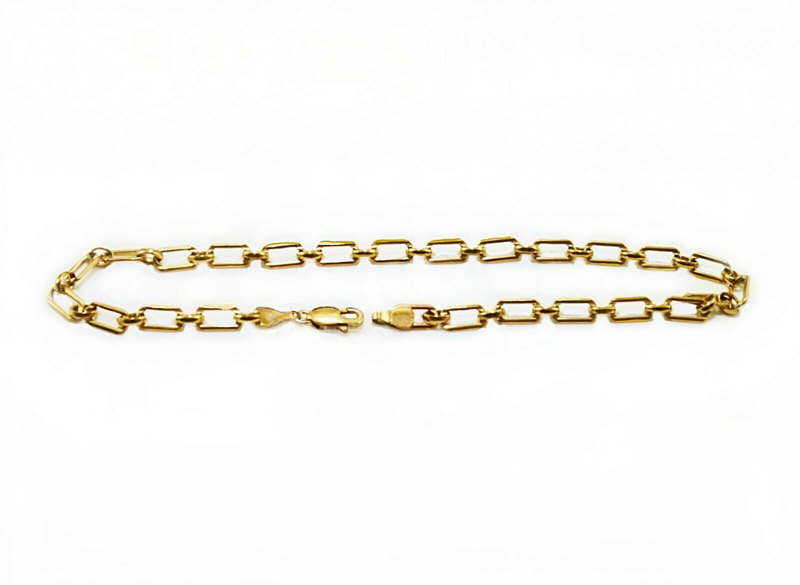 Rectangle Anklet Chain Bracelet Authentic Gold Filled 1-20 14k / 10 Inch Anklets