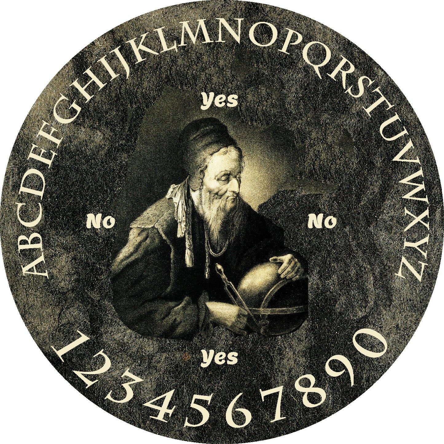 5" Pendulum Board - Dowsing Divination Message Board "nostradamus"
