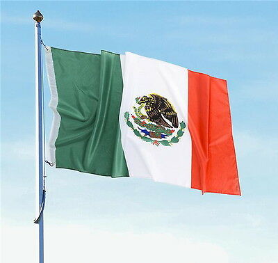 Mexican Flag 3 X 5 Feet With Brass Grommets 36" X 60" Indoor Outdoor Fast Ship