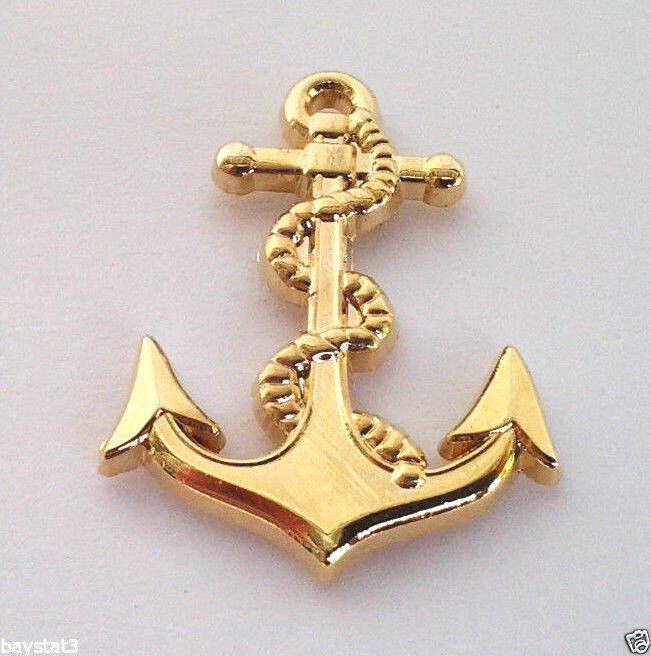 Us Navy Anchor (small Gold 1-1/16") Military Hat Pin P14085 Ee