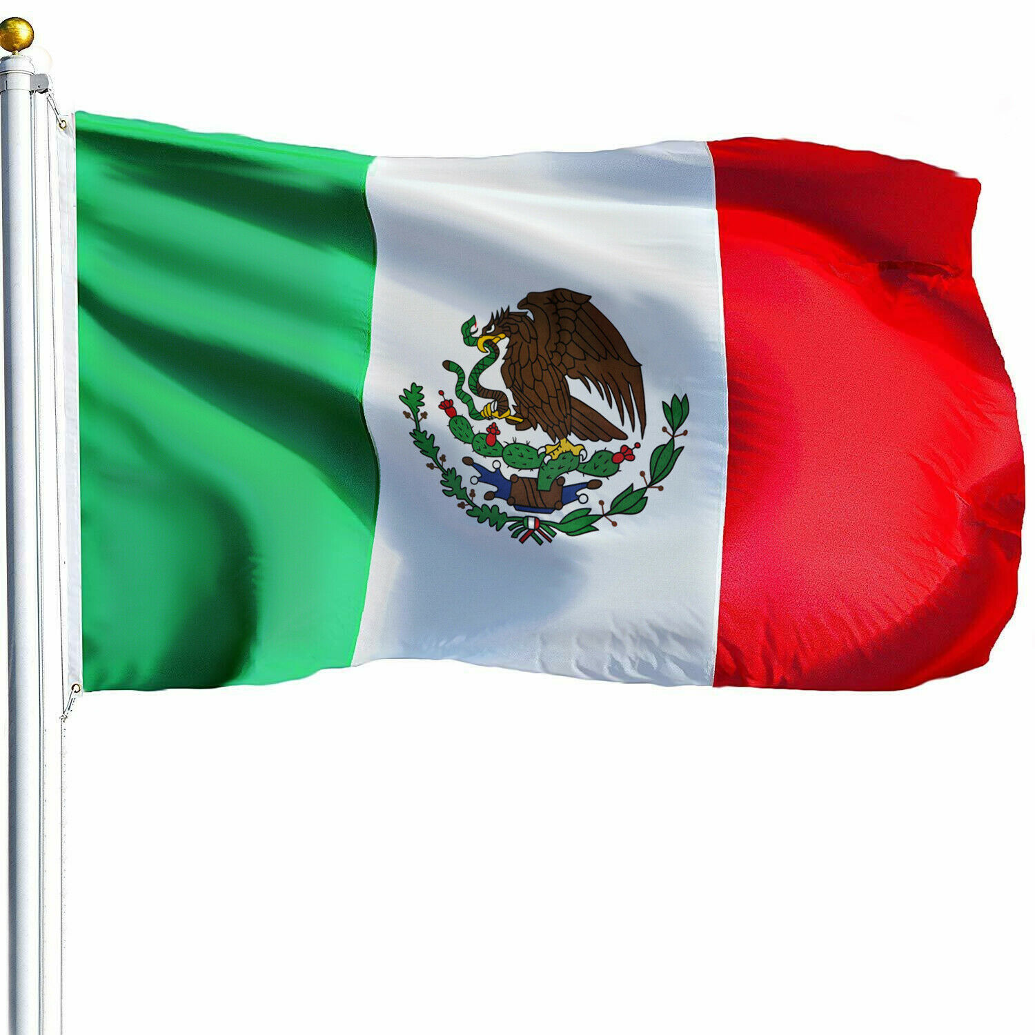 3' X 5' Ft Mexico Mexican Flag Polyester High Quality Outdoor Indoor Usa Seller
