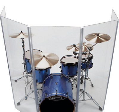 Drum Shield/drum Screen Panels 5 Panels 2ftx5ft With Flexible Hinges