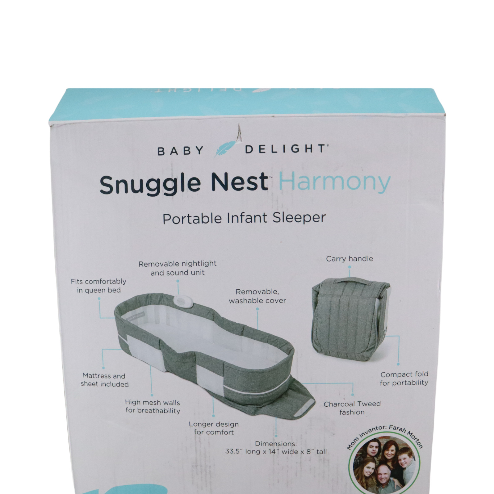 Baby Delight Snuggle Nest Harmony Portable Infant Lounger Baby Lounger, Charcoal