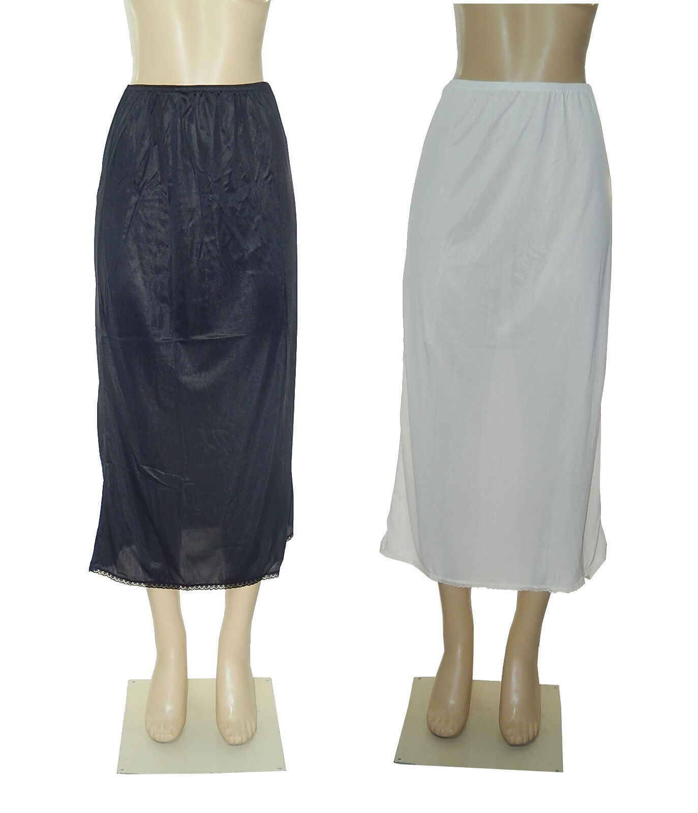 36" Length Women Plain Long Half Slip 100% Polyester Size S M L Xl 2x 3x 4x 5x