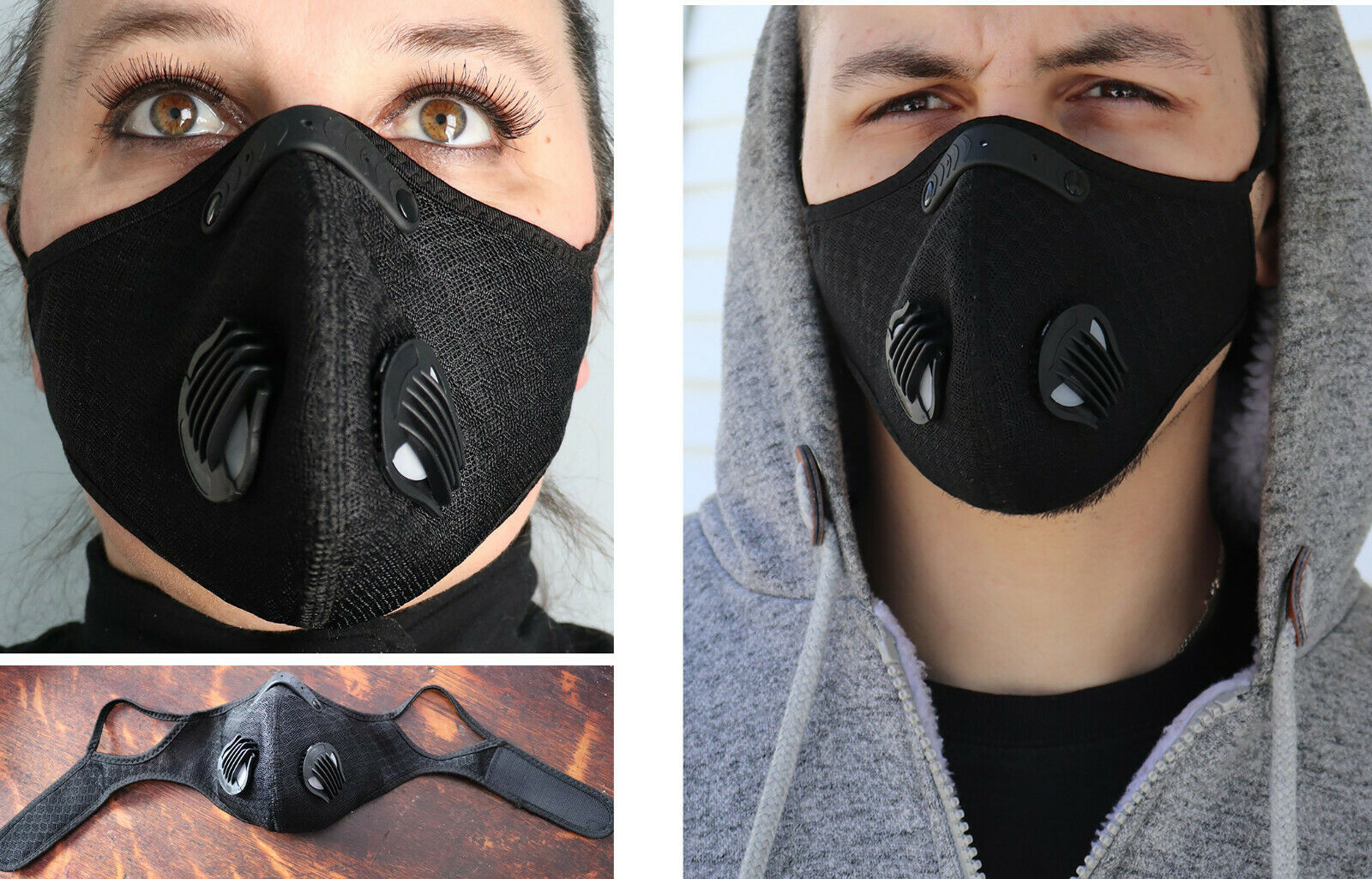 Activated Carbon Air Purifying Face Mask Cycling Reusable Filter Haze Valve Xl
