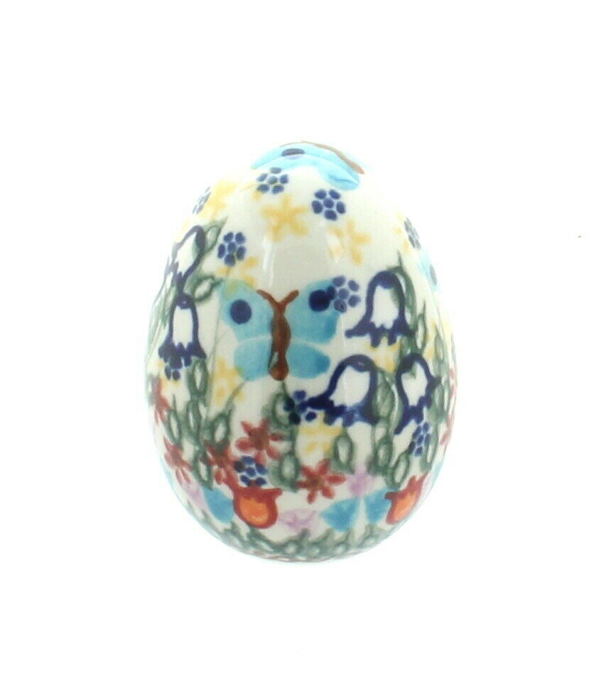 Blue Rose Polish Pottery Garden Of Eden Small Decorated Egg